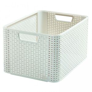 CURVER STYLE BOX 33119 polyratanový košík L - krémový