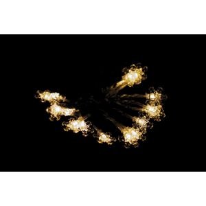 Vianočná reťaz - snehové vločky, teple biele, 20 LED