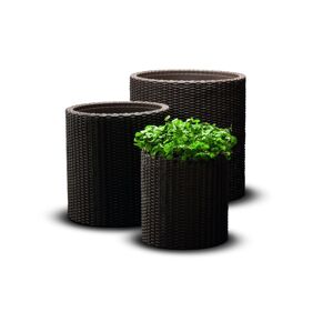 Keter 41425 Kvetináč ratanového vzhľadu plastový - M - hnedý