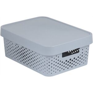 Úložný box INFINITY DOTS- sivý 11 l