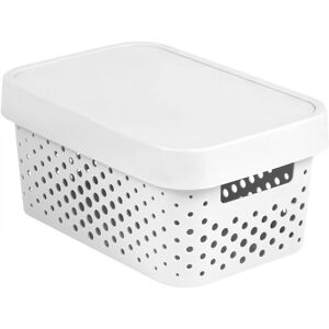 Úložný box INFINITY DOTS- biely  4,5 l