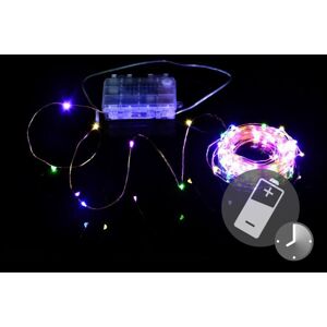 NEXOS LED osvetlenie - medený drôt, 100 LED, farebné