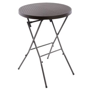 Garthen 43772 Záhradný barový stolík okrúhly - ratanová optika 110 cm - hnedý