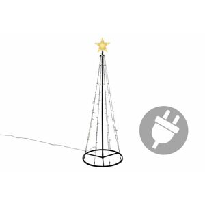 Nexos 47220 Vianočná dekorácia - svetelná pyramída stromček - 180 cm teple biela