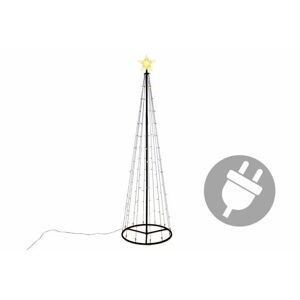 Nexos 47224 Vianočná dekorácia - svetelná pyramída stromček - 240 cm teple biela