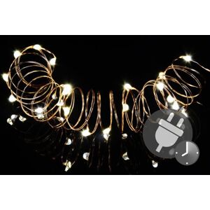 Garthen 47228 Vianočná reťaz - MINI 50 LED s časovačom - teplá biela