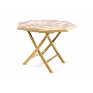 Divero 47268 Skladací stolík - teakové drevo - 100 cm