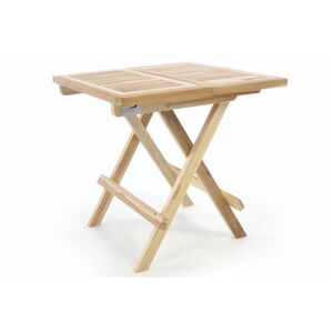 Divero 47271 Skladací záhradný stolík - teakové drevo neošetrené - 50 cm