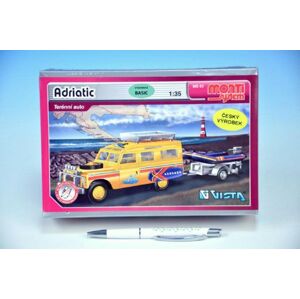 Monti 63 Land Rover-vlek s loďkou / člnom Stavebnice 1: 3 v krabici 22x15x6cm