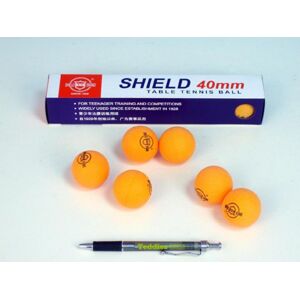 SHIELD Loptičky na stolný tenis bezšvíkové oranžové 6ks v krabičke