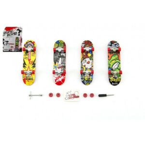 Teddies Skateboard prstový plast 10cm s doplňky asst