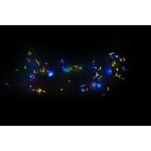 NEXOS Svetelný strieborný drôt, 40 LED, časovač, farebný