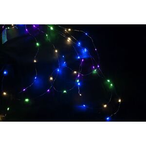 Nexos 59111 Vianočné dekoratívne osvetlenie - drôtiky - 64 LED farebné