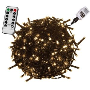 VOLTRONIC® 59747 Vianočné LED osvetlenie 40 m - teple biela 400 LED + ovládač - zelený kábel