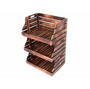 Divero 60220 Sada stohovateľných bedničiek 3 ks - 49 x 35 cm