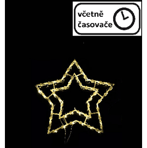 Nexos 65872 Vianočná dekorácia na okno - 50 LED, hviezda