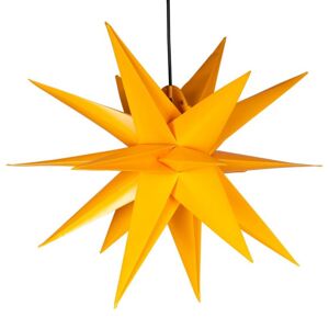 Nexos 67068 Vianočná dekorácia - hviezda s časovačom 1 LED, 55 cm, žltá