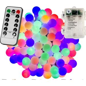 VOLTRONIC 50 LED svetielka 5m - farebné- na batérie+ ovládač