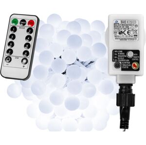 VOLTRONIC 67301 Párty osvetlenie - 5 m, 50 LED diód, studené biele + ovládač