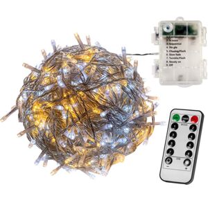 VOLTRONIC Vianočná reťaz 10m, 100 LED, teple a studeno biela