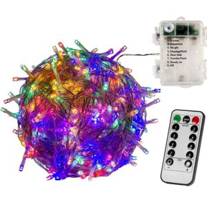 VOLTRONIC Vianočná reťaz 5 m, 50 LED, farebná, na batérie