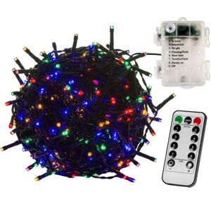 VOLTRONIC Vianočná reťaz 10 m, 100 LED, farebná, ovládač