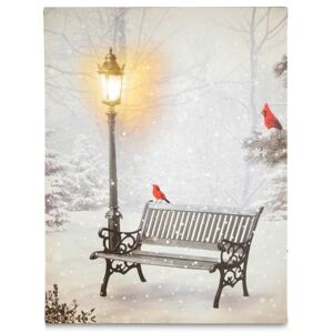 Nexos 70063 Nástenná maľba Zimná krajina - 1 LED, 30 x 40 cm