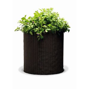 KETER kvetináč Cylinder, veľk.- M, hnedý