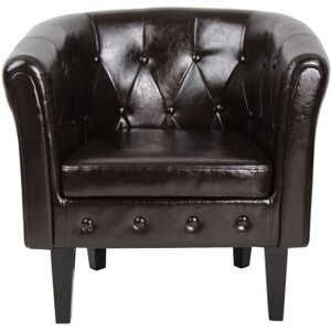 Kreslo Chesterfield, 58 x 71 x 70 cm, hnedé