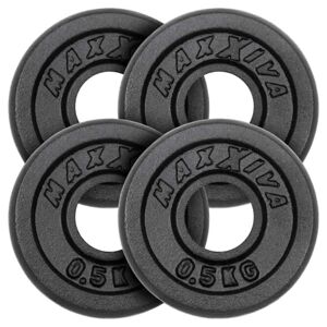 MAXXIVA 81686 Sada 4 závaží na činky celkom 2 kg, liatina, čierna
