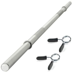 MAXXIVA 81706 Olympijská tyč s pružinovými zámkami 180 cm, striebo