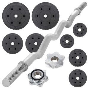 MAXXIVA 84983 liatinový obojručný set so závažím, 120 cm, 23,5kg