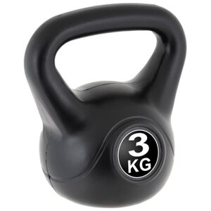 MAXXIVA Kettlebell činka, čierna, 3 kg