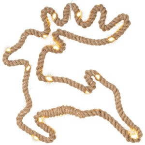 Nexos 86218 Vianočná dekorácia sob, 20 LED, teplá biela