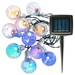Garthen 86227 Solárna svetelná reťaz 10 LED, 345 cm, teple biela / farebná