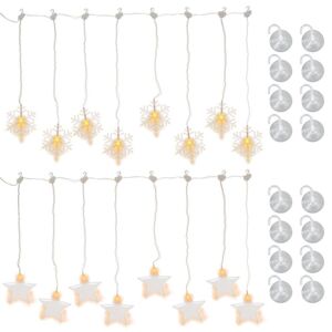 Nexos 86335 Sada svetelných závesov, 8 LED, teplá biela, 2 ks