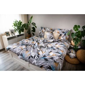 Posteľné obliečky DITA Silver leafs - bavlna, 3- dielne
