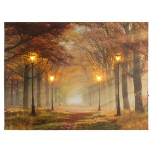 Nexos 86708 Nástenná maľba lesná cesta, 4 LED, 30 x 40 cm