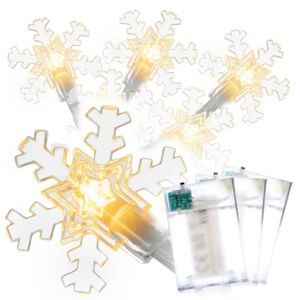 Nexos 86859 Osvetlenie- vločky, 20 LED, teplá biela, 3 ks