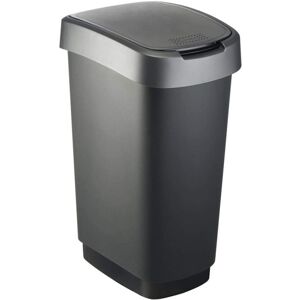 TWIST odpadkový kôš 50 l - strieborný