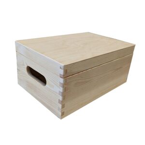 Drevený univerzálny box s vekom, 30 x 20 x 13 cm