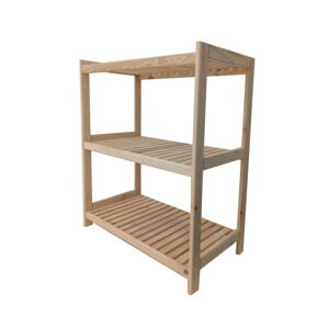 Drevený regál s 3 policami, 93 x 80 x 43 cm
