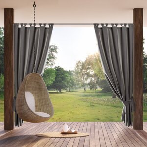 Záves na terasu GARDEN na pútkach tmavosivý 155x200