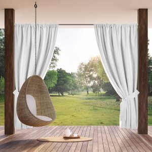 Záves na terasu GARDEN s tunelom biely 155x200