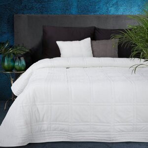 Zamatový prehoz na posteľ PREMIUM KRISTIN biely 170x210