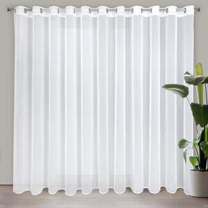 Záclona MIREA na krúžkoch biela s lesklou niťou 350x260cm 350x260