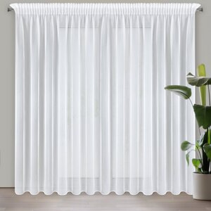 Záclona MIREA na páske biela s lesklou niťou 350x270cm 350x270