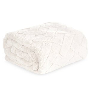 Deka z mikroflanelu CARO krémová 70x160