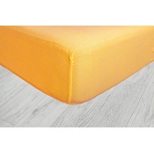 Napínacia plachta JERSEY 90x200 cm tmavožltá 7 90x200