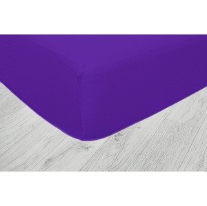 Detská napínacia plachta JERSEY 70x130 cm tmavofialová 43 70x130
